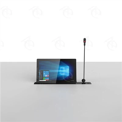 15'' Motorized Retractable Monitor with Liftable Microphone
