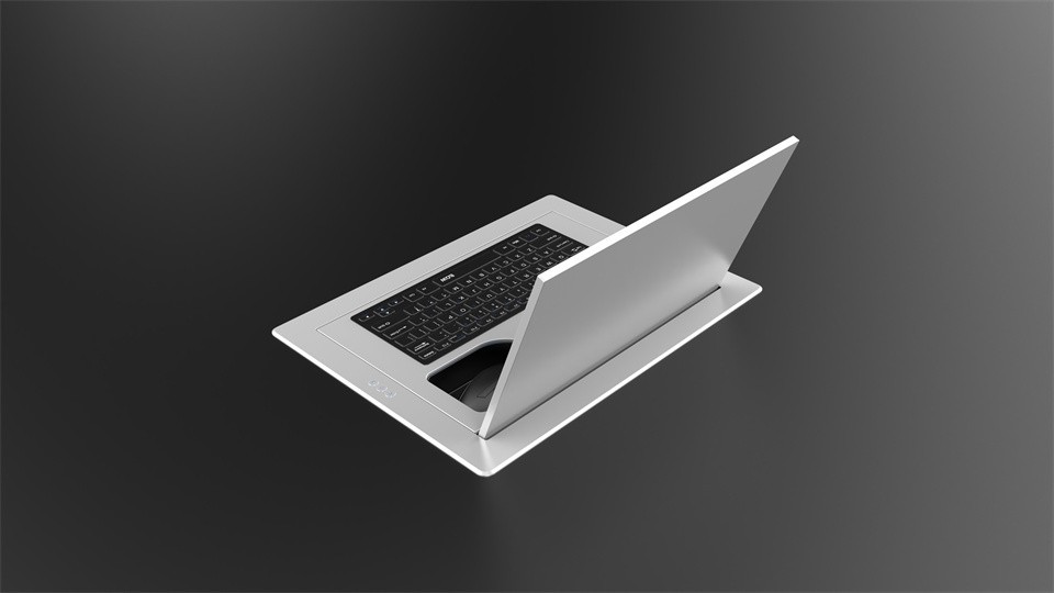 Motorized Flip-up Monitor With Wireless Mouse And Keyboard factory